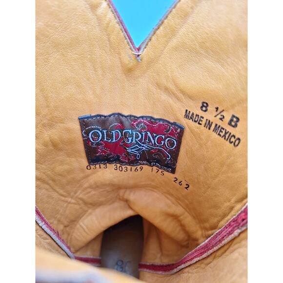 Excellent Condition Vibrant Red Old Gringo Western Cowgirl Cowboy Boots 8.5B - Picture 15 of 16